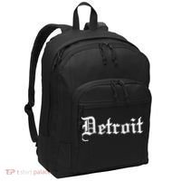 Old English Detroit D Michigan Logo Port Authority Basic Backpack thumb 0