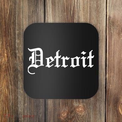 Old English Detroit D Michigan Logo Coaster
