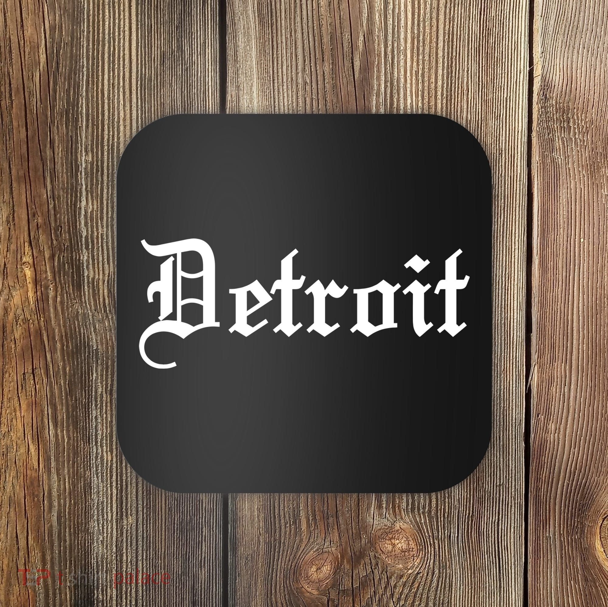 Old English Detroit D Michigan Logo Coaster