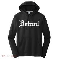 Old English Detroit D Michigan Logo Performance Fleece Hoodie thumb 0
