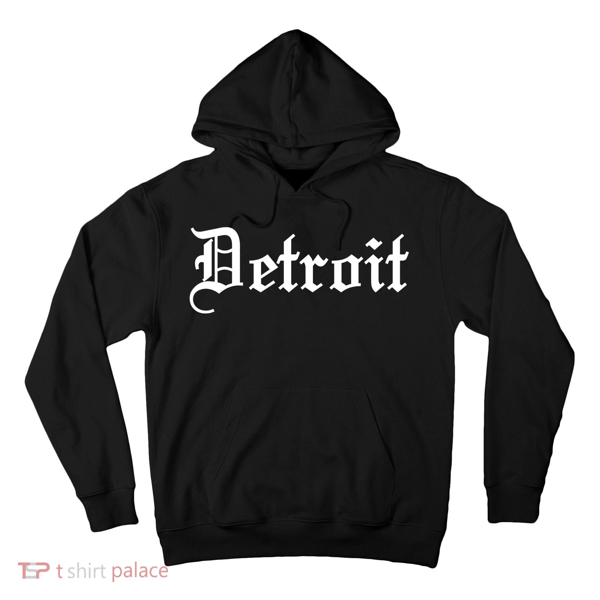 Old English Detroit D Michigan Logo Tall Hoodie