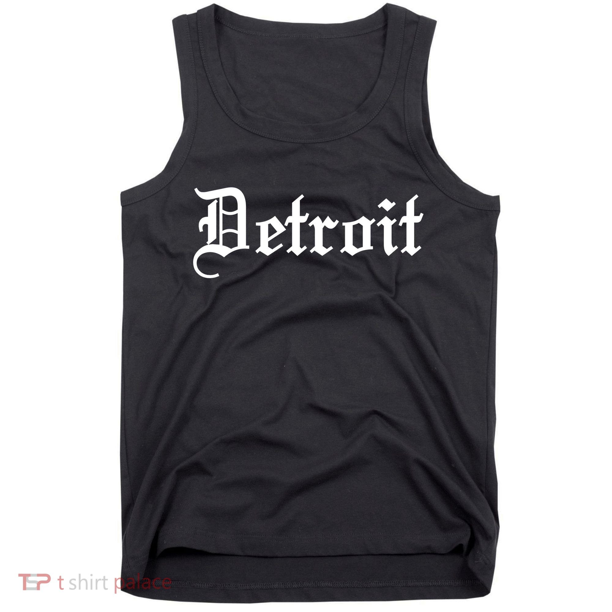 Old English Detroit D Michigan Logo Tank Top