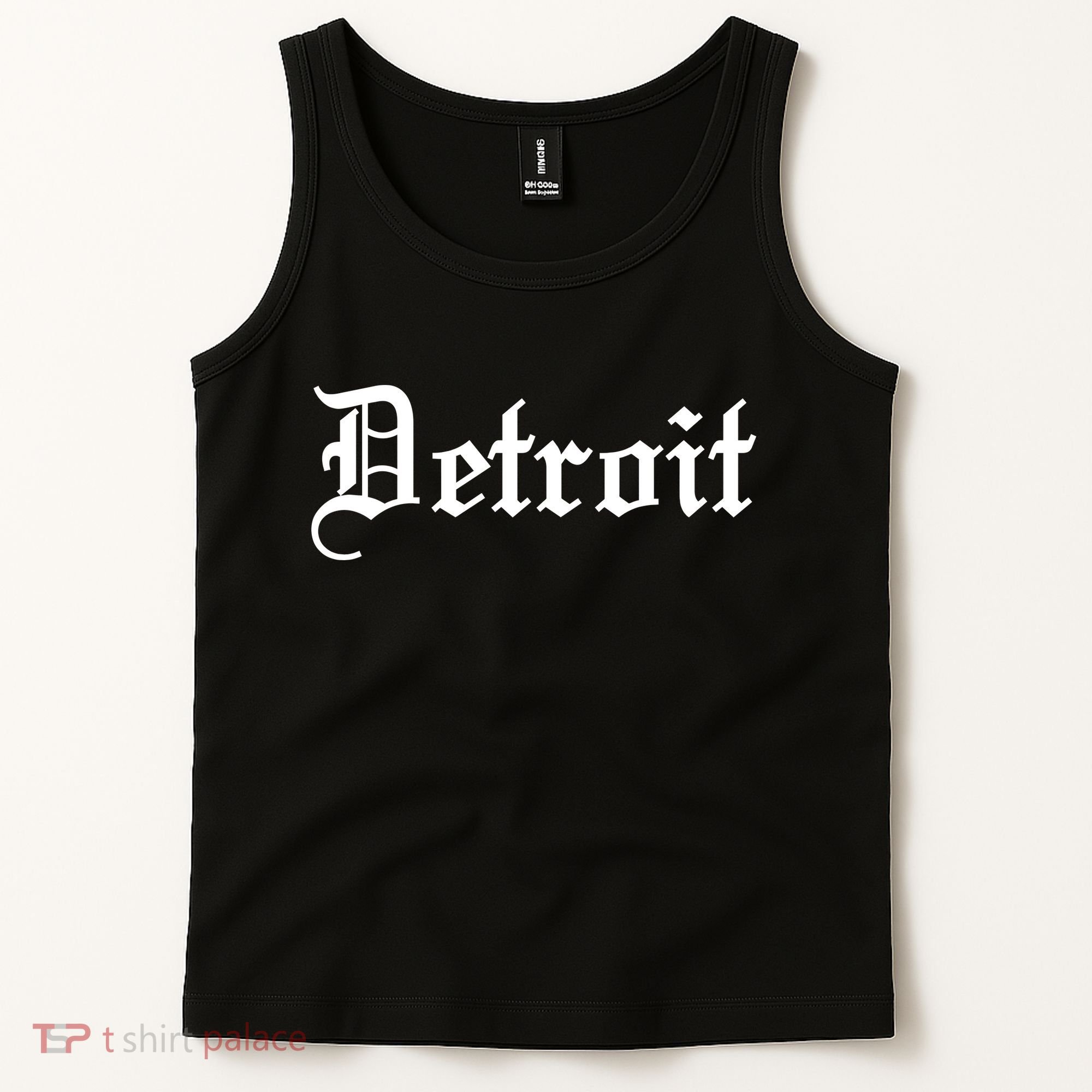 Old English Detroit D Michigan Logo Tank Top