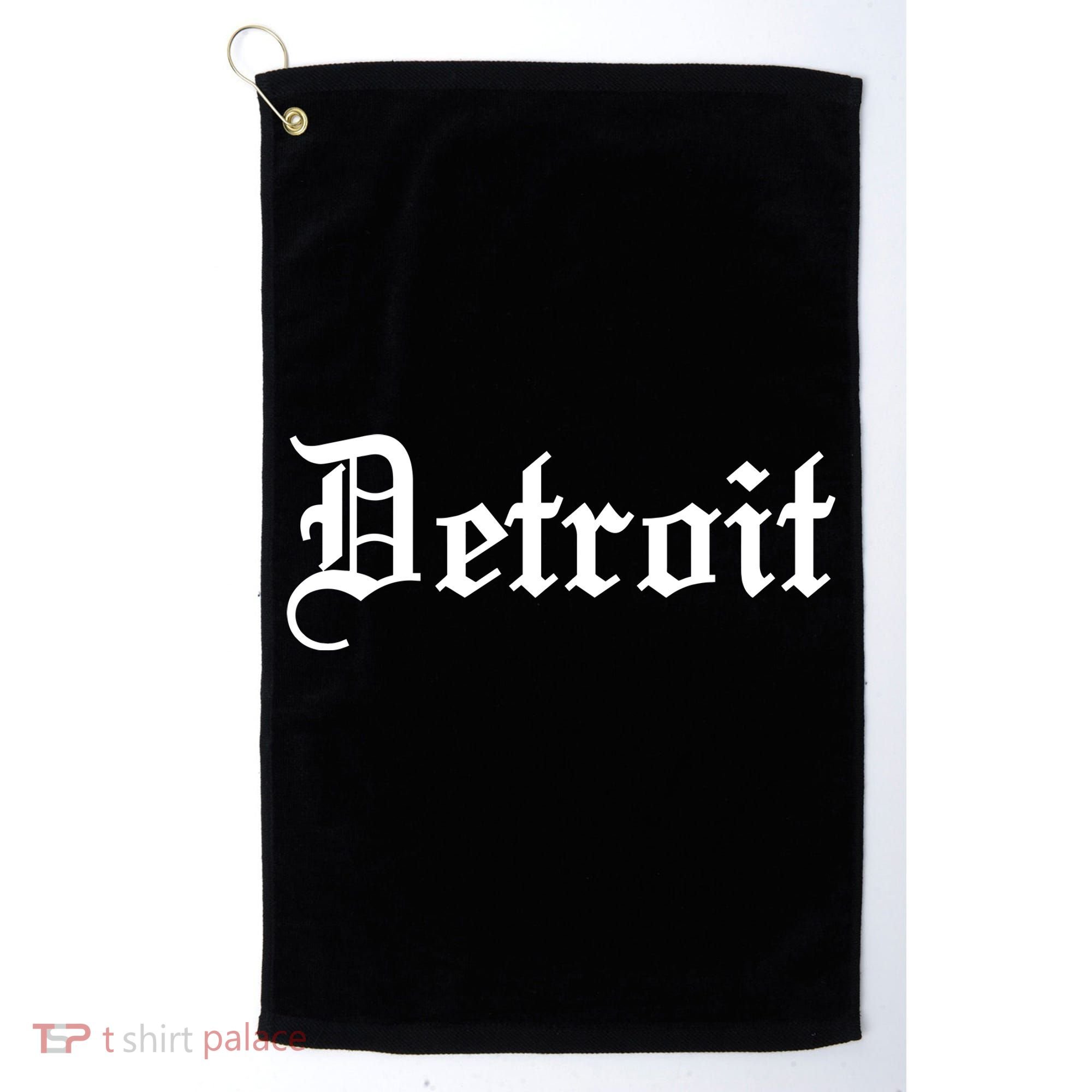 Old English Detroit D Michigan Logo Golf Towel