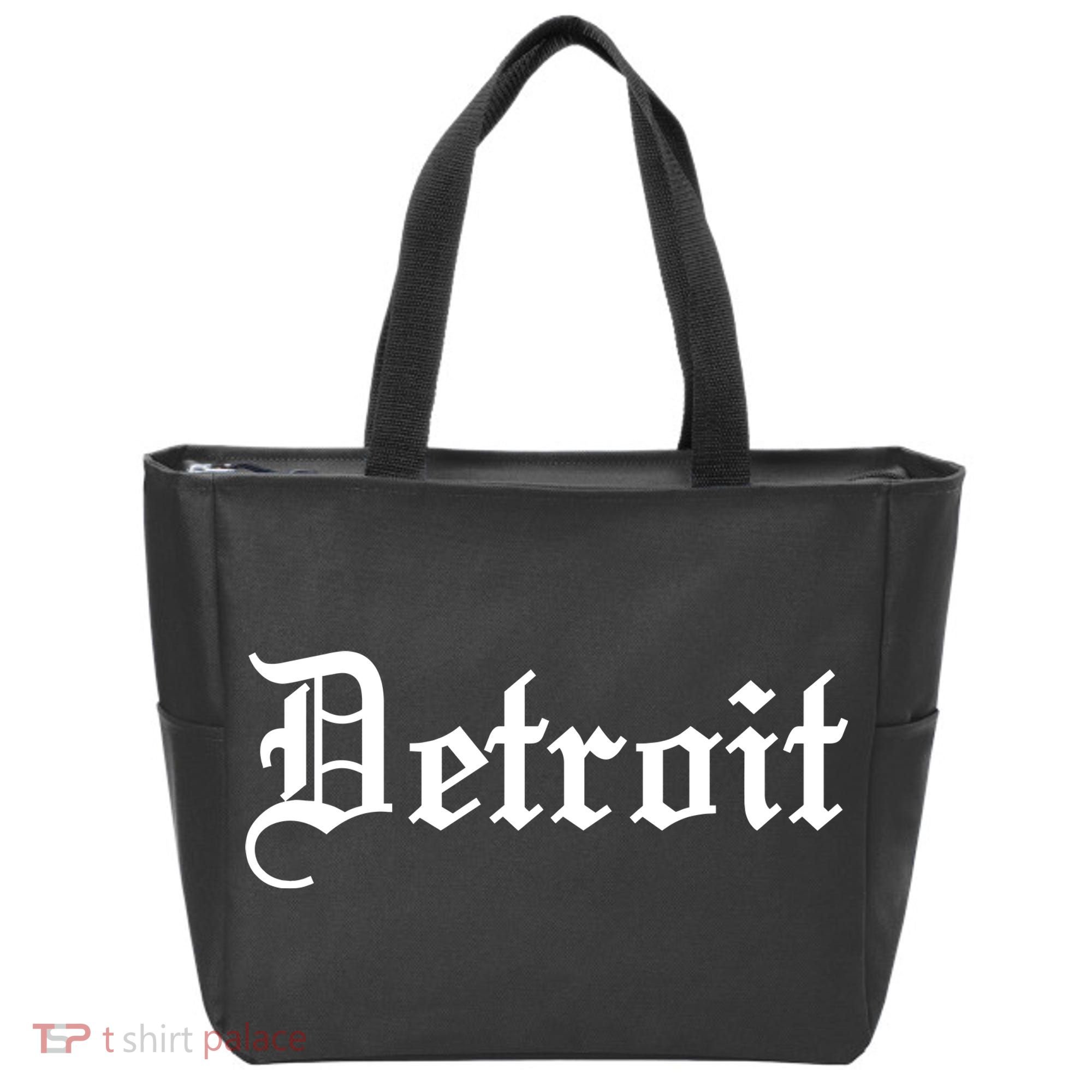 Old English Detroit D Michigan Logo Tote Bag