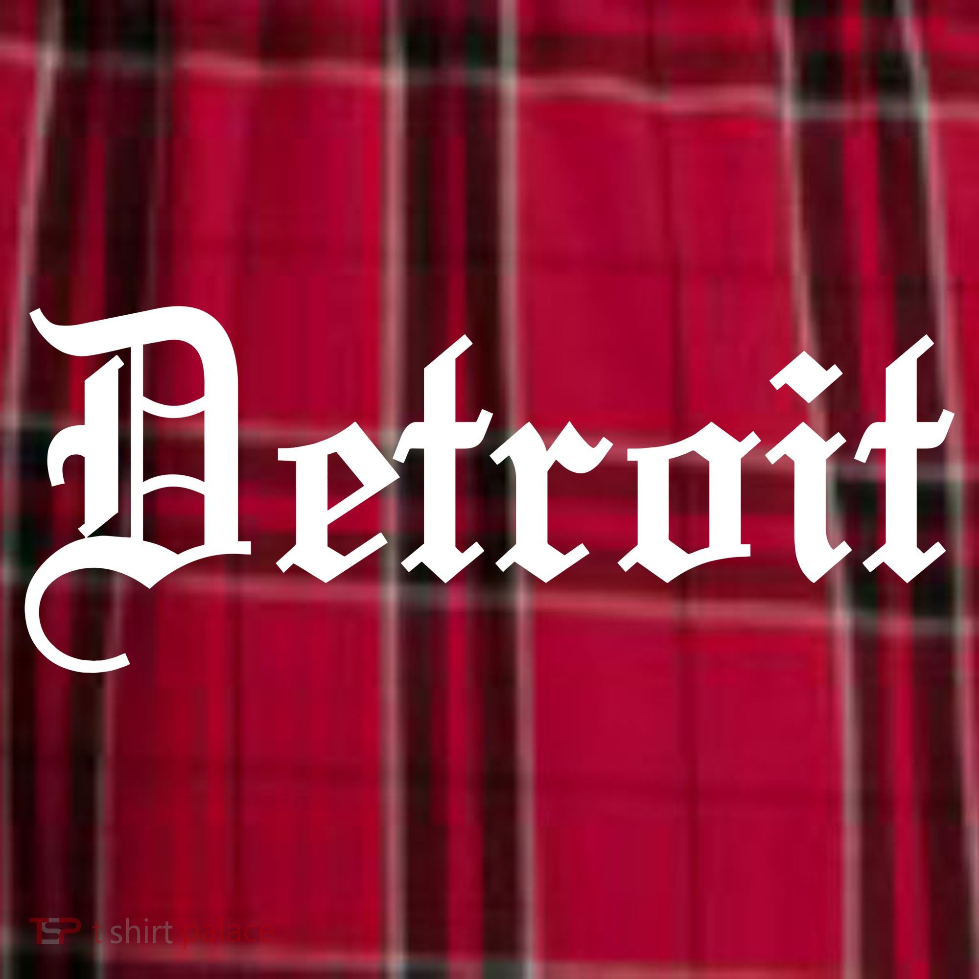 Old English Detroit D Michigan Logo Men's Flannel Plaid Pajama Pants