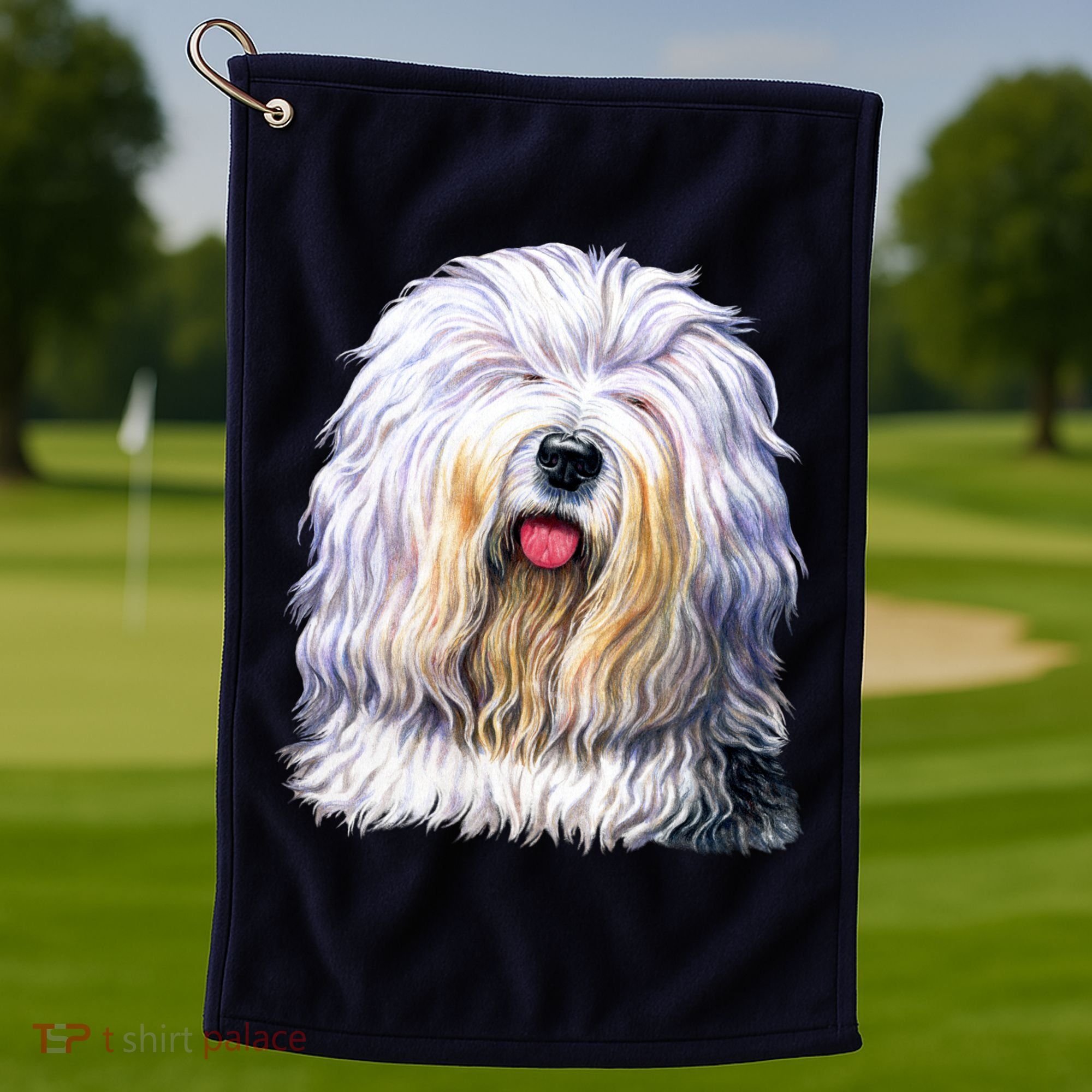 Old English Sheepdog Golf Towel
