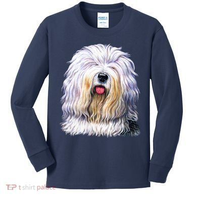 Old English Sheepdog Kids Long Sleeve Shirt