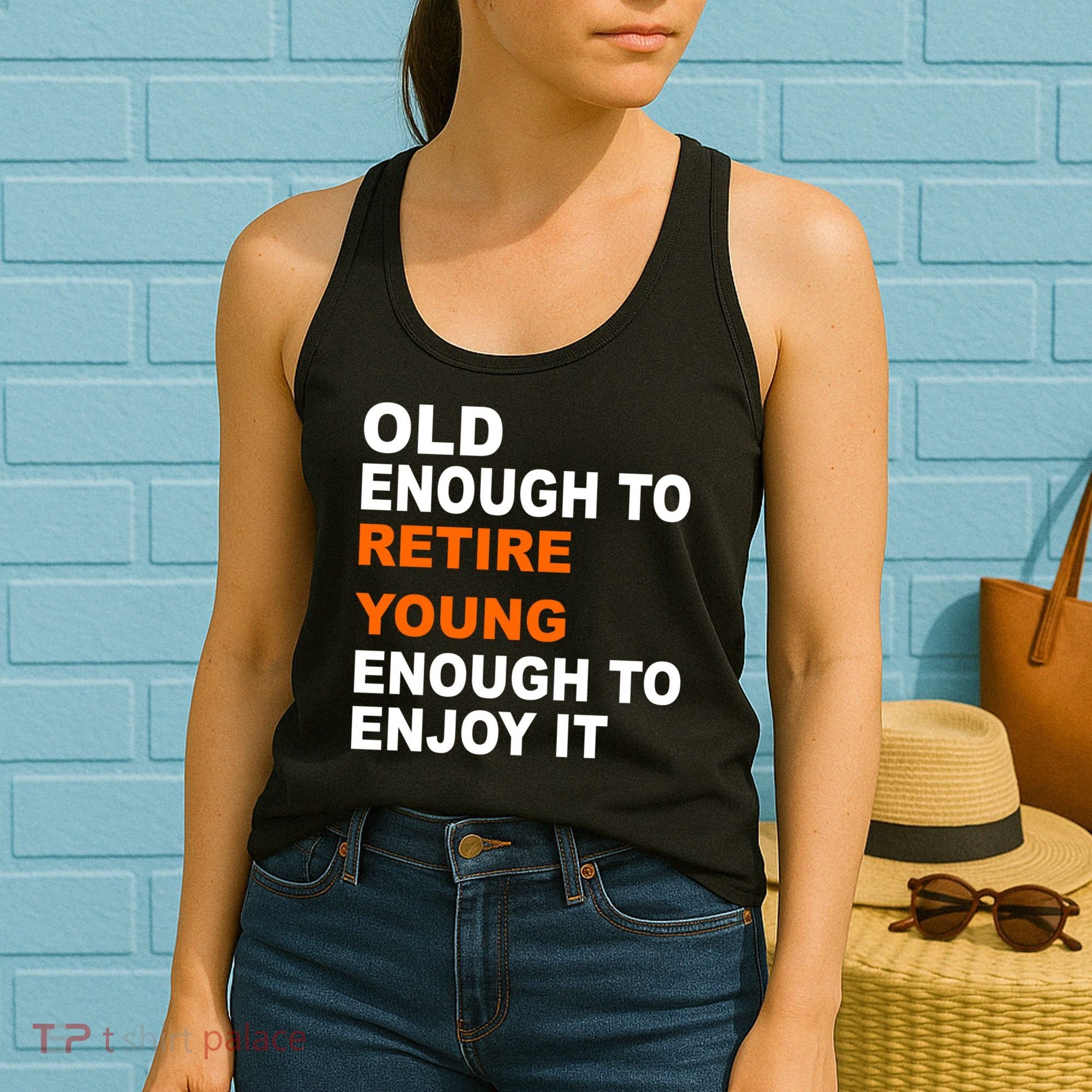 Old Enough To Retire Young Women's Tank Top