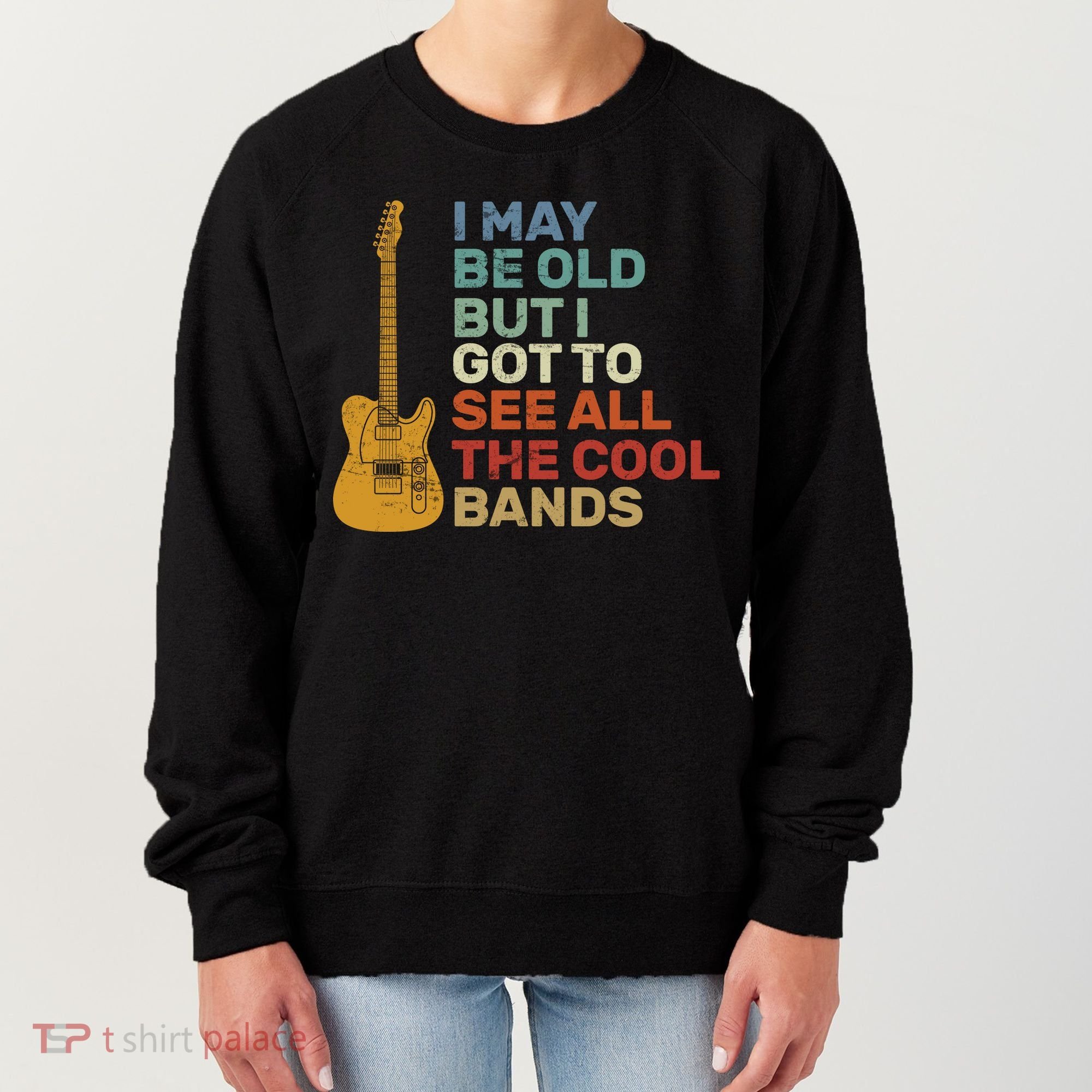 Old Guitarist The Cool Bands Women's Sweatshirt