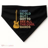 Old Guitarist The Cool Bands USA-Made Doggie Bandana thumb 0