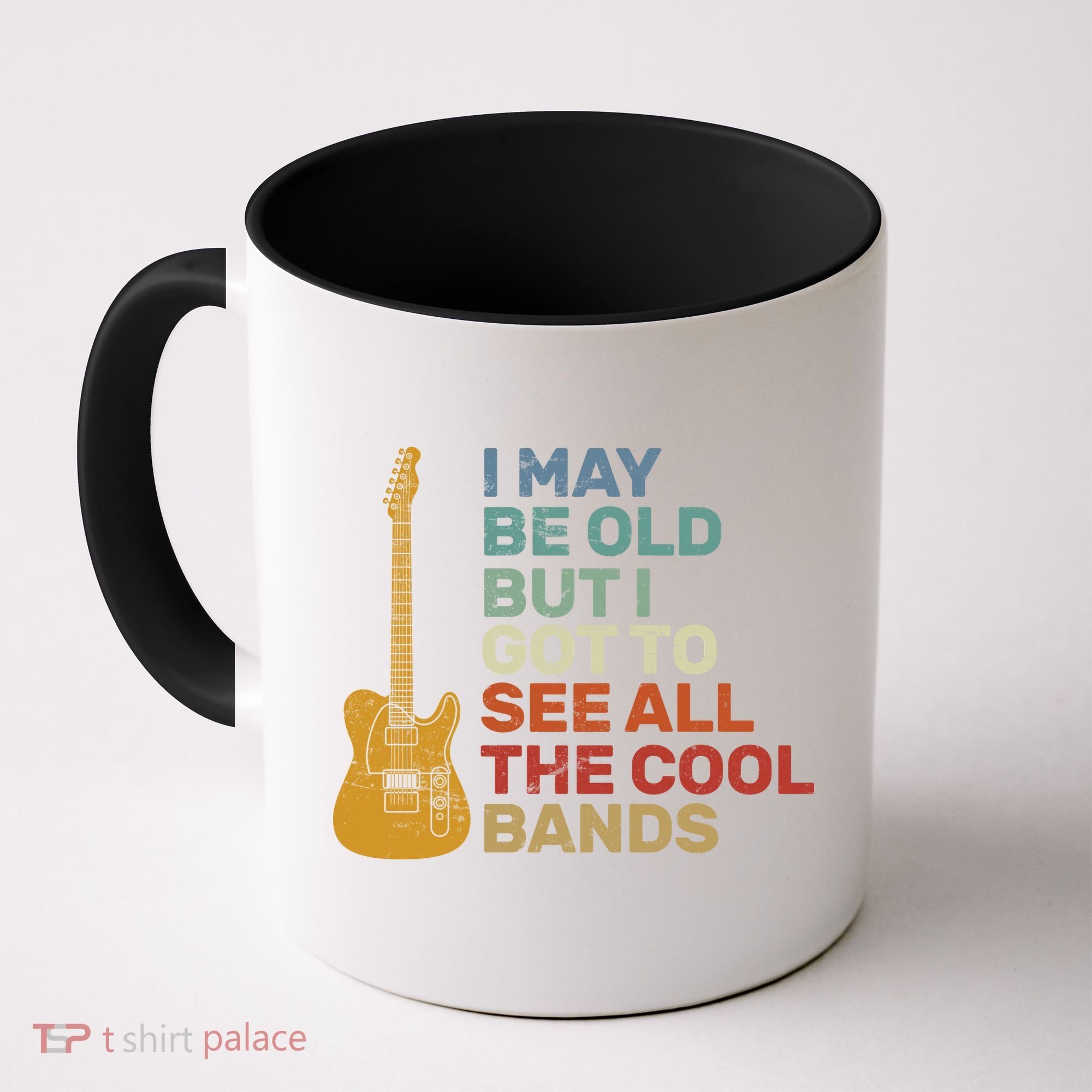 Old Guitarist The Cool Bands Coffee Mug
