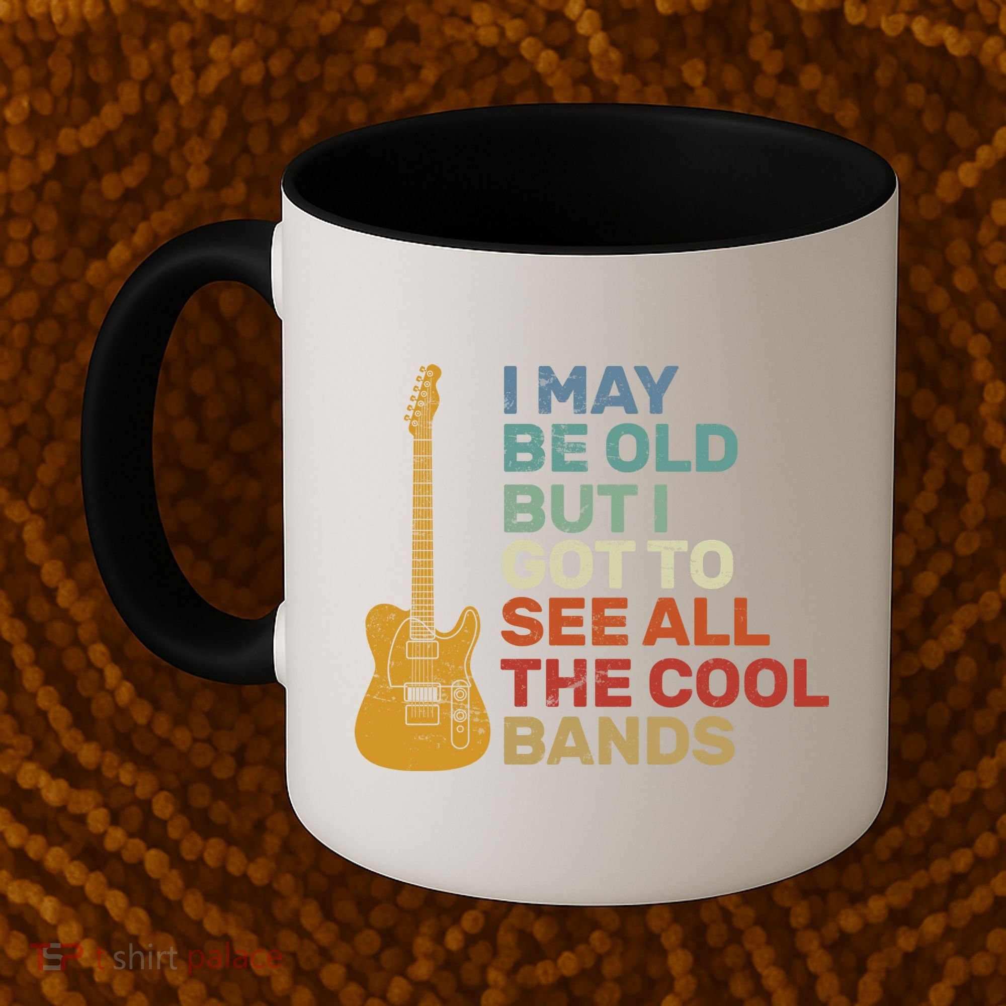 Old Guitarist The Cool Bands Coffee Mug