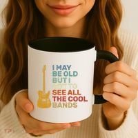 Old Guitarist The Cool Bands Coffee Mug thumb 3