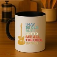 Old Guitarist The Cool Bands Coffee Mug thumb 4
