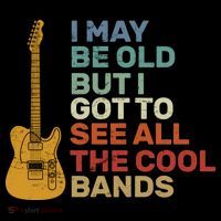Old Guitarist The Cool Bands Coaster thumb 2