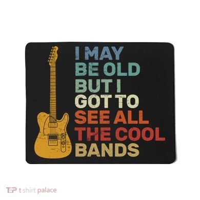 Old Guitarist The Cool Bands Mousepad