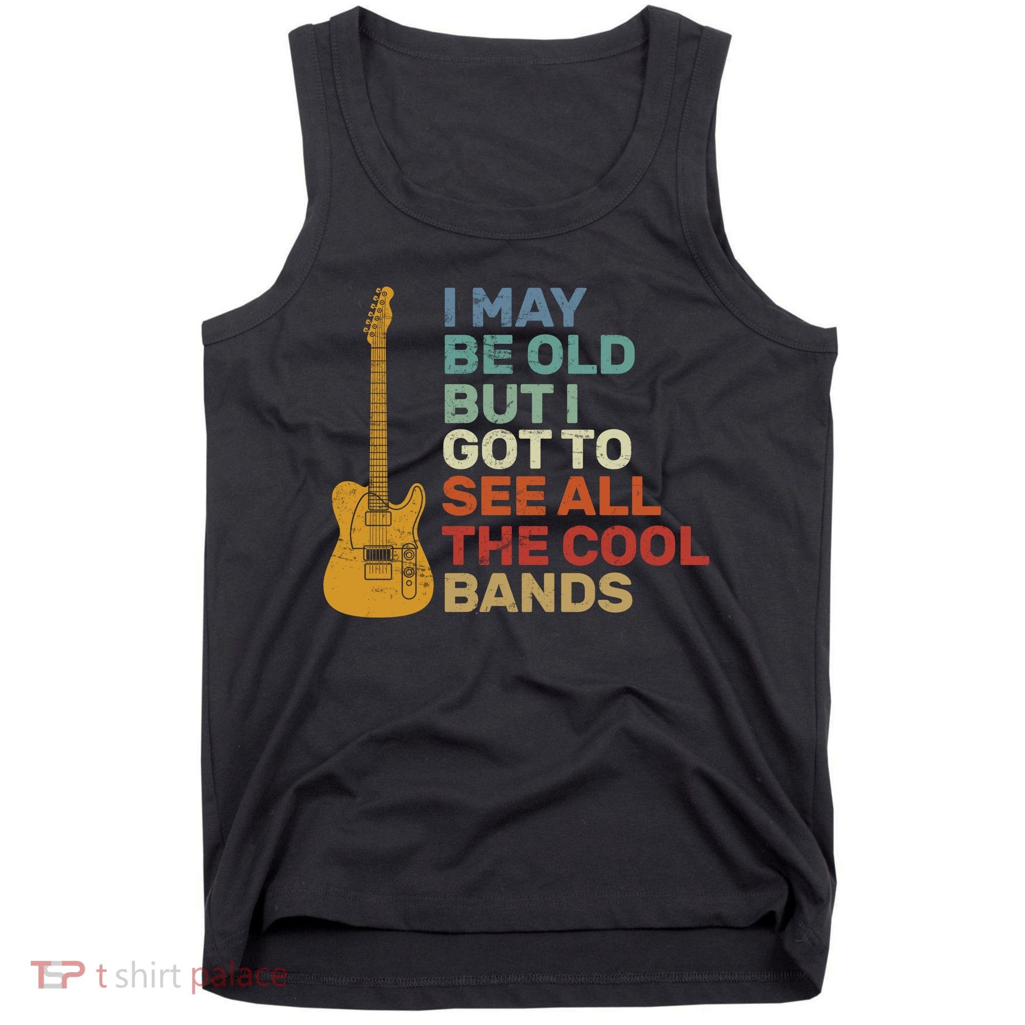 Old Guitarist The Cool Bands Tank Top