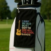 Old Guitarist The Cool Bands Golf Towel thumb 2