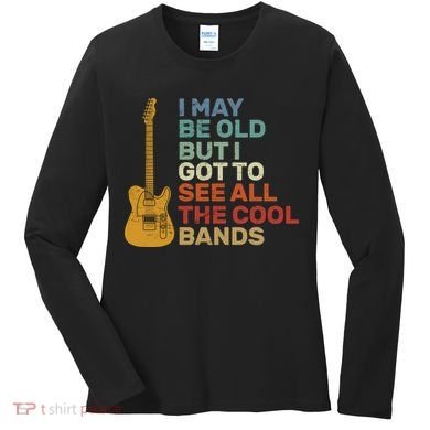 Old Guitarist The Cool Bands Women's Long Sleeve Shirt