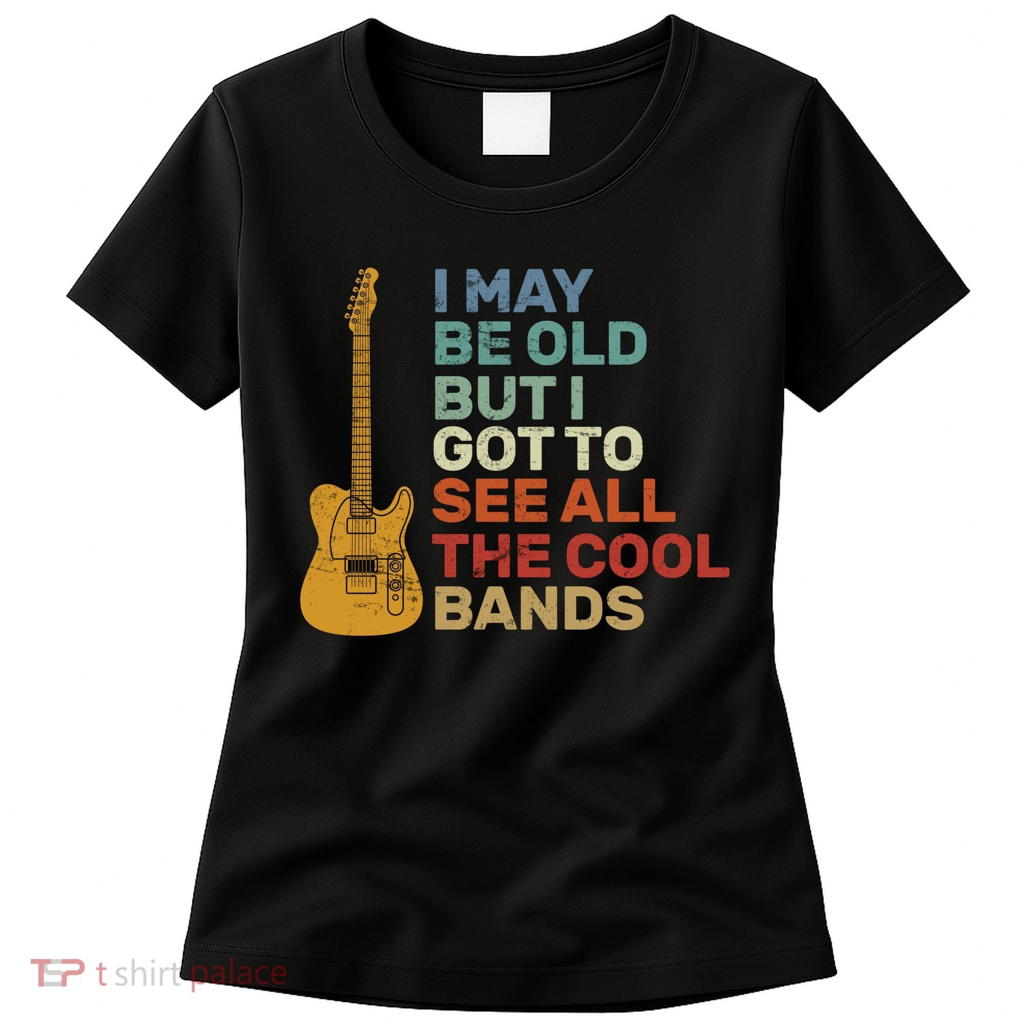 Old Guitarist The Cool Bands Women's T-Shirt