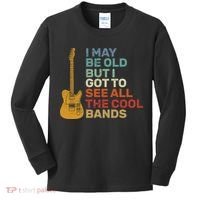 Old Guitarist The Cool Bands Kids Long Sleeve Shirt thumb 0
