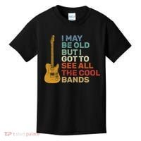 Old Guitarist The Cool Bands Kids T-Shirt thumb 0