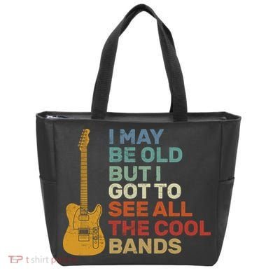 Old Guitarist The Cool Bands Tote Bag