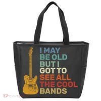 Old Guitarist The Cool Bands Tote Bag thumb 0
