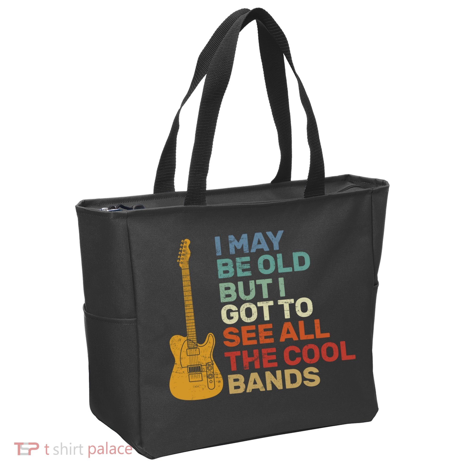 Old Guitarist The Cool Bands Tote Bag
