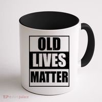 Old Lives Matter Distressed Logo Coffee Mug thumb 1