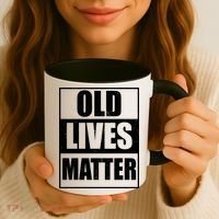Old Lives Matter Distressed Logo Coffee Mug thumb 3