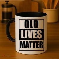 Old Lives Matter Distressed Logo Coffee Mug thumb 4