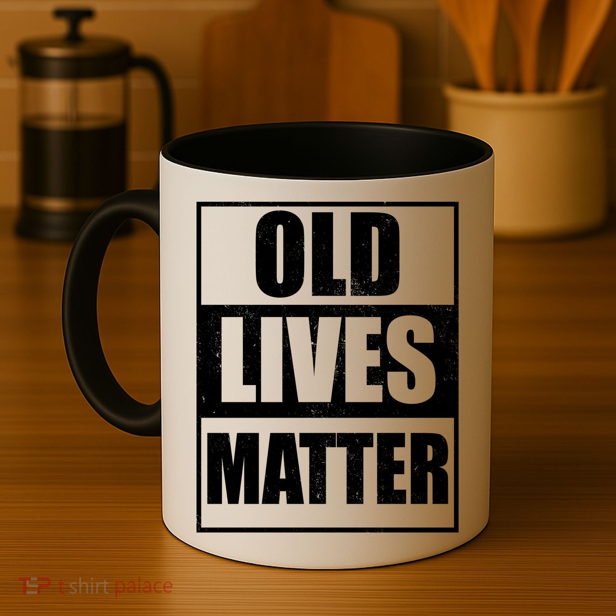 Old Lives Matter Distressed Logo Coffee Mug