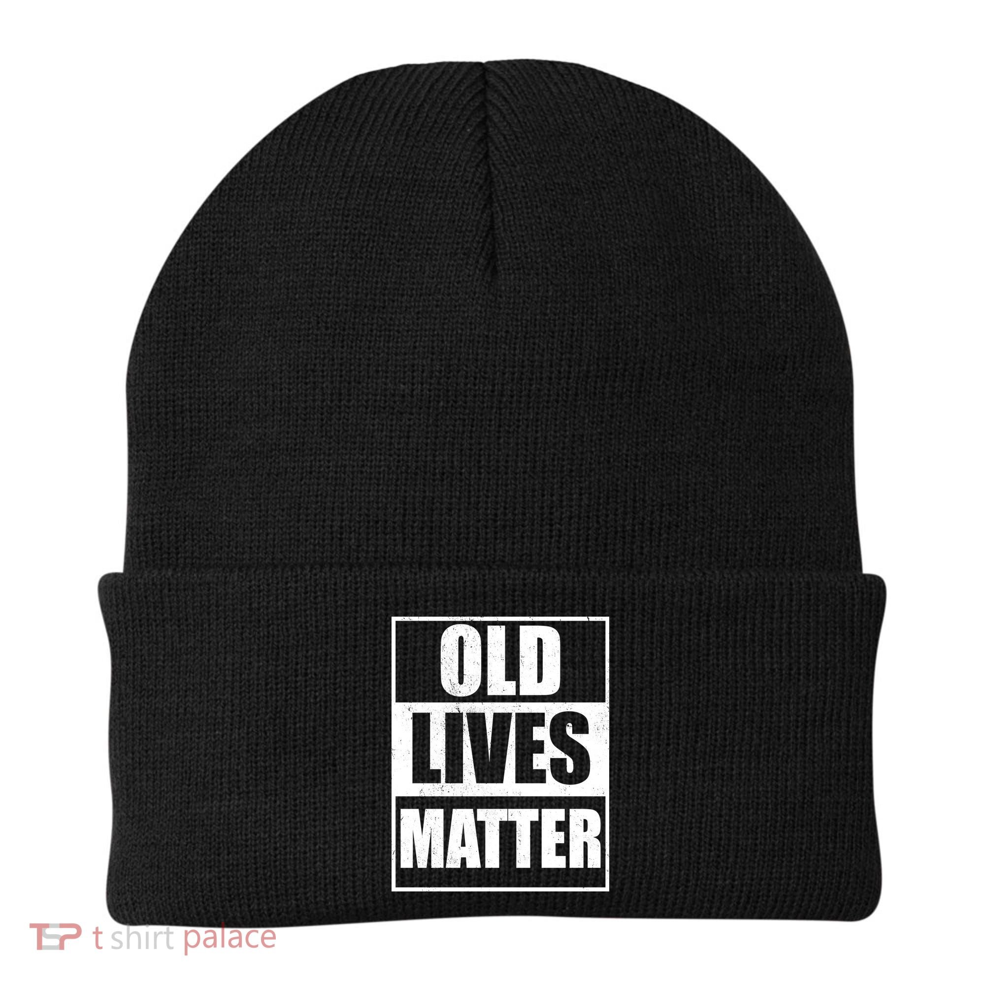 Old Lives Matter Distressed Logo Beanie