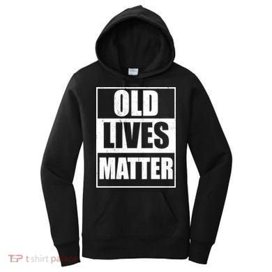 Old Lives Matter Distressed Logo Women's Hoodie