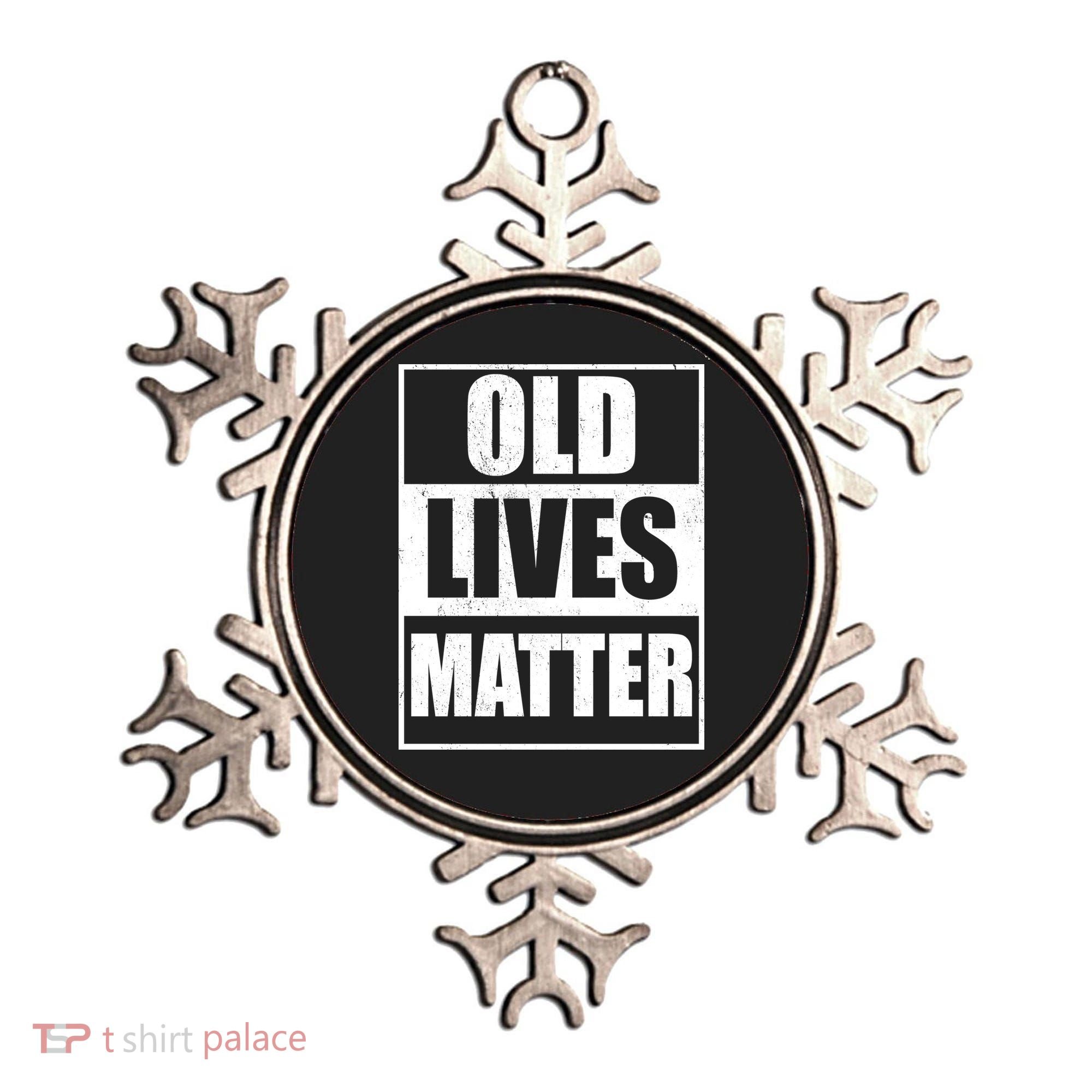 Old Lives Matter Distressed Logo Ornament