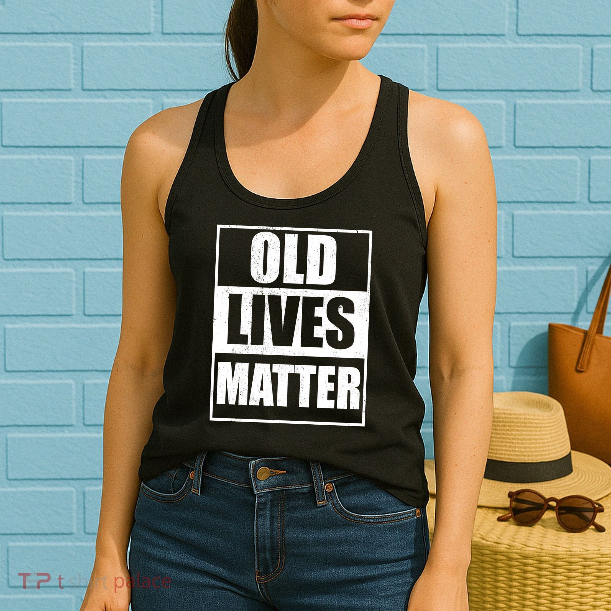 Old Lives Matter Distressed Logo Women's Tank Top