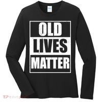Old Lives Matter Distressed Logo Women's Long Sleeve Shirt thumb 0