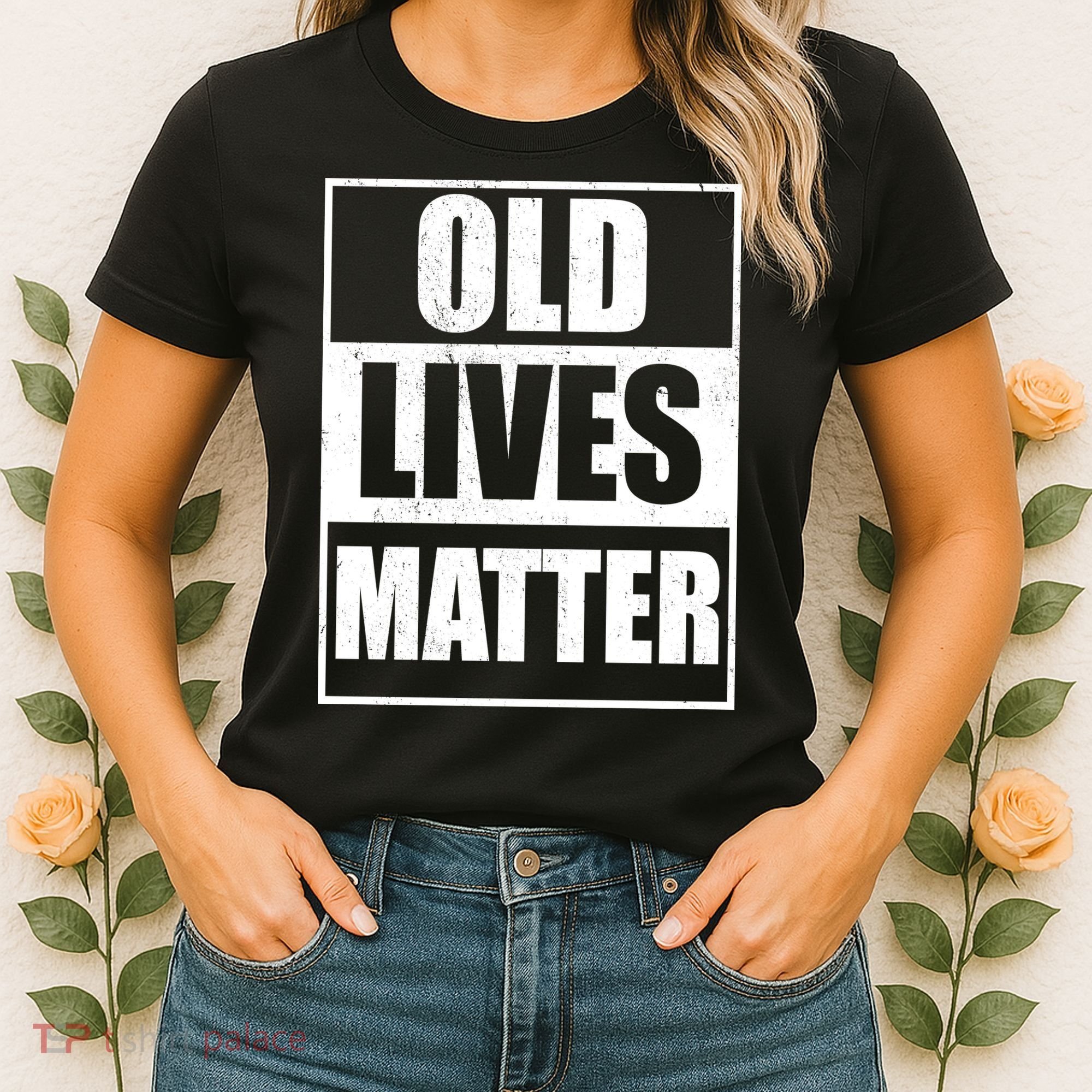 Old Lives Matter Distressed Logo Women's T-Shirt