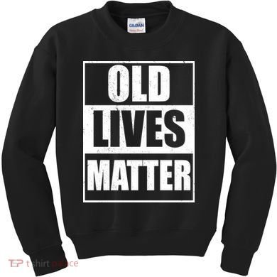 Old Lives Matter Distressed Logo Kids Sweatshirt