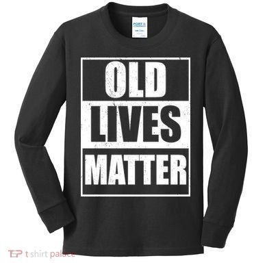Old Lives Matter Distressed Logo Kids Long Sleeve Shirt