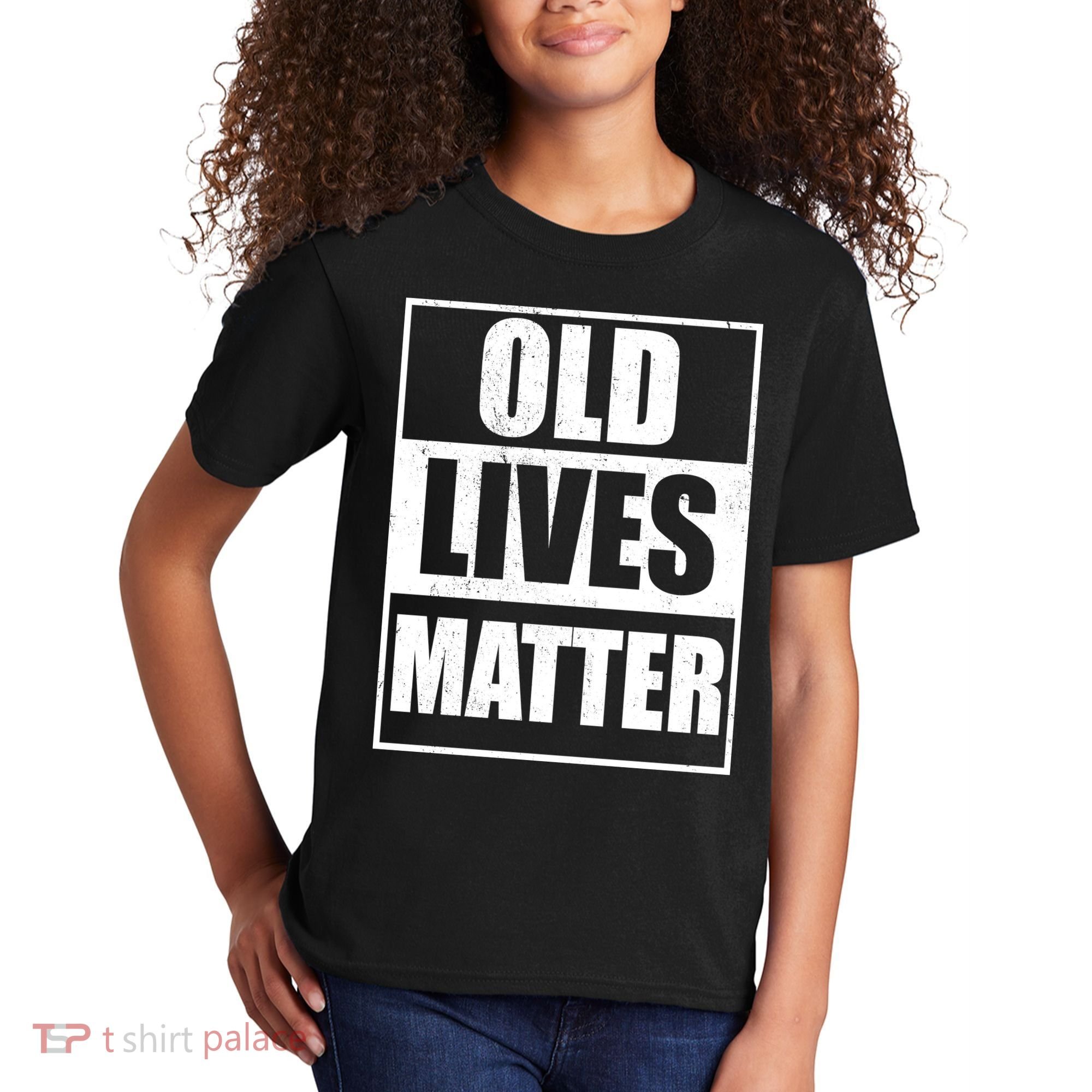 Old Lives Matter Distressed Logo Kids T-Shirt