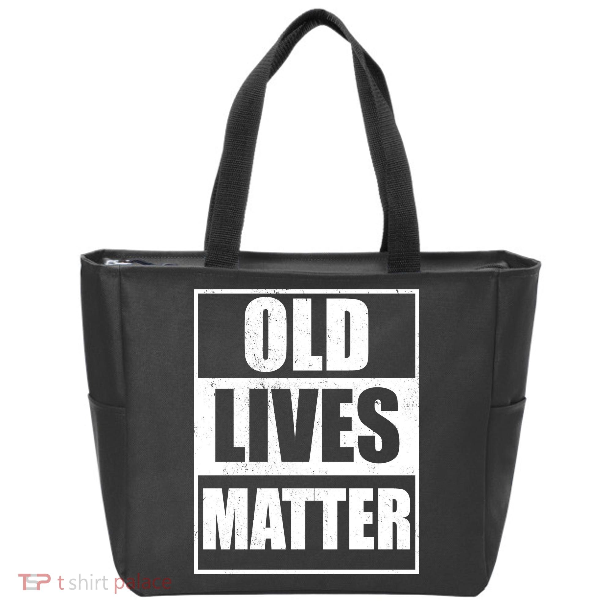 Old Lives Matter Distressed Logo Tote Bag