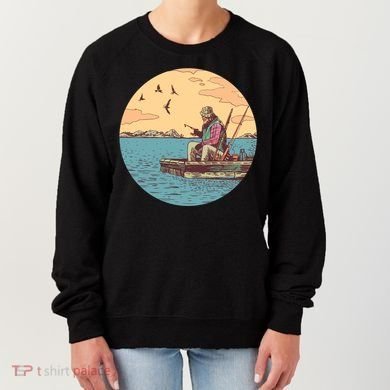 Old Man Fishing Women's Sweatshirt