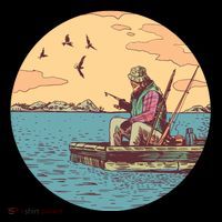 Old Man Fishing Backpack thumb 2
