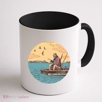 Old Man Fishing Coffee Mug thumb 1