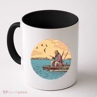 Old Man Fishing Coffee Mug thumb 0
