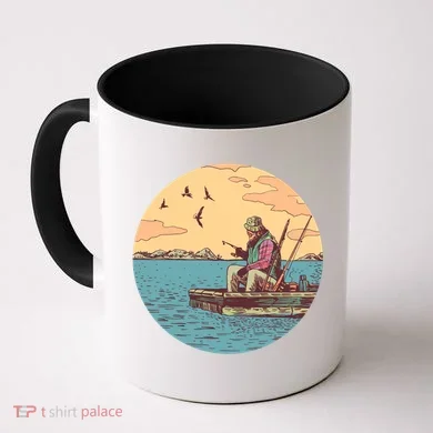 Old Man Fishing Coffee Mug