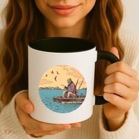 Old Man Fishing Coffee Mug thumb 3